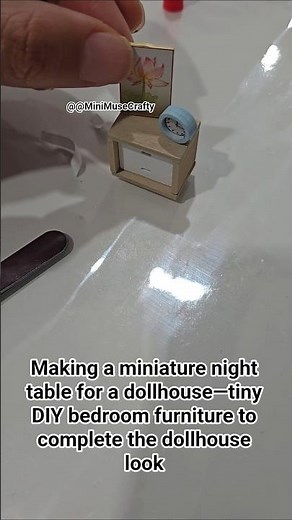 🛏️ DIY Miniature Night Table | Tiny Dollhouse Furniture 🪑✨