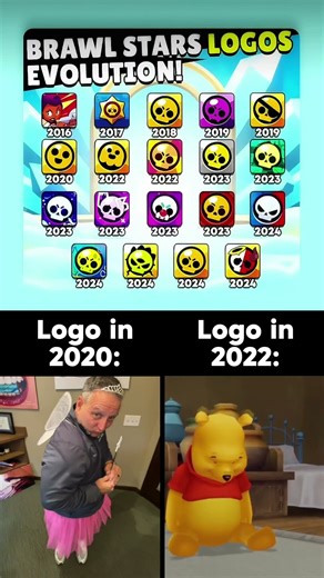 2020 & 2022 logo be like #shorts #brawlstars #brawl #bs #supercell