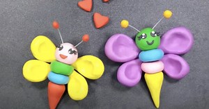 How To Make Cute Butterflies From Clay | Kids DIY Crafts