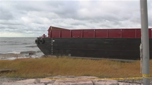 140-foot barges towed away after washing up on Connecticut shore: US Coast Guard