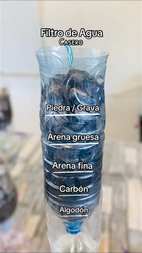 FILTRO DE AGUA CASERO | Elaboracion de un filtro de agua casero con materiales cotidianos como: Grava o piedra, arena gruesa, arena fina, carbón activado y algodón, con el objetivo de reciclar agua de lluvia y aguas grises. Elaborado por alumnos de 2E | EML | Generación 2024-2025. #fisica #ciencia #experimentos #experimentoscientíficos #flitrodeagua #Secundaria #biologia | Ciencia Creativa