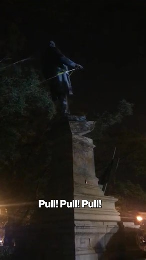 A restored statue of Confederate General Albert Pike now stands behind fencing near Judiciary Square in Washington, DC, after being toppled during the June 2020 Black Lives Matter protests. | New York Post