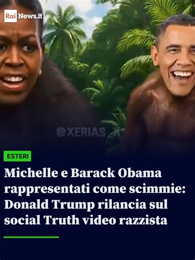 Il presidente degli Stati Uniti, Donald Trump, ha pubblicato sul suo Truth Social un video contenente un'immagine generata dall'IA che ritrae Barack e Michelle Obama con i volti sovrapposti a corpi di scimmie. L'episodio, datato 5 febbraio 2026, ha scatenato polemiche immediate per il suo evidente contenuto razzista. Il filmato, della durata di circa un minuto, si concentra su presunti brogli elettorali nel Michigan durante le elezioni del 2020, con accuse non provate contro la società Dominion 