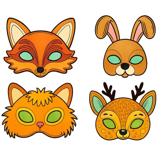 Cute Animal Masks Printable, DIY Craft, Printable Party Mask Kit | Cat Mask | Lion Mask | Tiger Mask | Paper Mache | Digital Download - Etsy