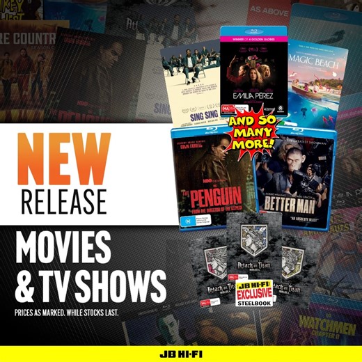 👀 We know you love Movies and TV Shows JUST as much as we do! So, check out our range of new-release titles that we have just added to our already massive collection at JB! With options across DVD, Blu-Ray 4K Ultra HD, PLUS even some JB Exclusive Steel Books! 😍 🎉 These titles and more, available NOW: https://brnw.ch/21wRBmO | JB Hi-Fi