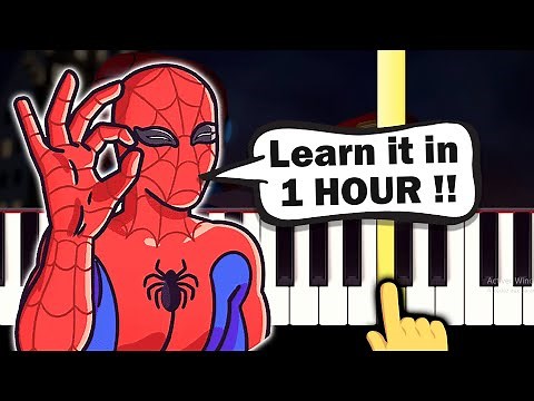 SPIDERMAN SPIDERMAN Song - EASY Piano tutorial
