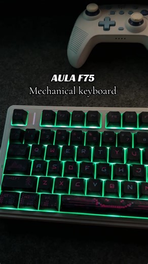 Best mechanical keyboard with software and trimode #fyp #gamingkeyboard #aulaf75 #aulaf75keyboard #desksetup