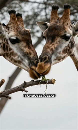 A giraffe’s lunch comes with spikes—but its whole mouth is built for the challenge. 🦒 #AnimalFacts
