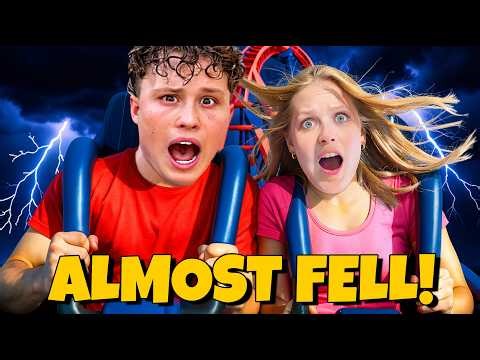 10 Times YouTubers Almost FELL Off Roller Coasters… 😱