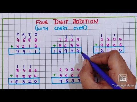 Four Digit Addition|| Addition || Addition made Easy