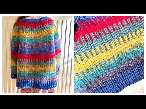 Norweger Jacke- Fair Isle mit Steeken für Anfänger