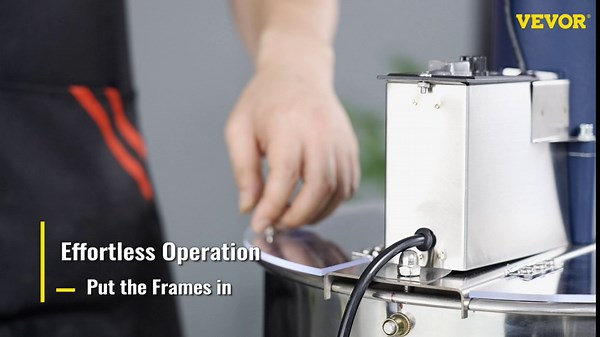 BestEquip Electric Honey Extractor Separator 4 Frame Bee Extractor Stainless Steel Honeycomb Spinner Crank. Beekeeping Extraction Apiary Centrifuge Equipment