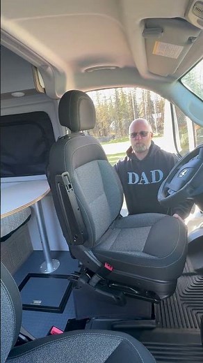 How to swivel front seats to face back for 2021 Winnebago Solis Ram ProMaster 59P