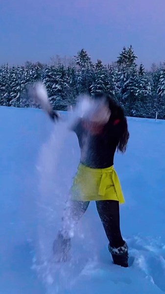 First snow ❄️ #laughingananas #fyp #trending