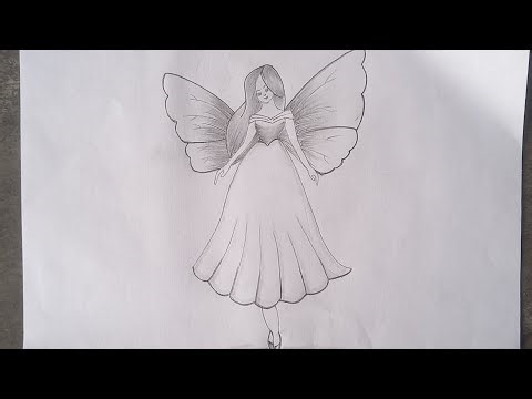 How to draw a beautiful Fairy for beginners l How to draw a Fairy step by step