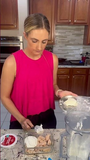 High Protein Buffalo Chicken Dip with canned chicken