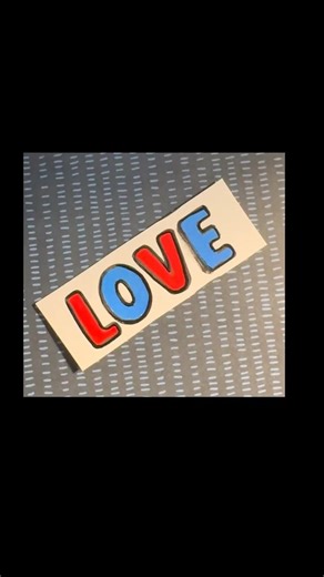 Cute Love Sign with Acrylic Marker Art Satisfying Simple DIY Coloring Drawing