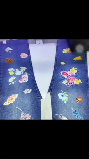 The printing effect of TANKIN digital textile printer on denim fabric#denimprinting #dtgprinter #dtg