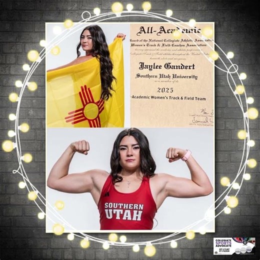 Jaylee Gandert earns \n\nAll American Academic \n\nWomen’s Track n Field \n\nSouthern Utah University