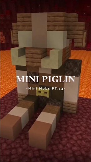 Mini Piglin | Mini Mobs pt.13 mais uma estátua de Mini mobs #minecraft #minecraftbuilding #piglins