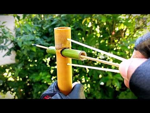 DIY Bamboo Slingshot Using Barbecue Sticks | Easy Homemade Slingshot Tutorial (Cheap & Powerful!)