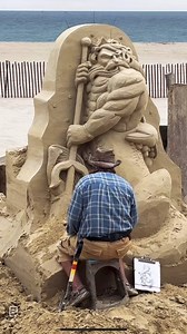 "Experience the incredible artistry of sand sculptures on the beach! Marvel at the intricate details and larger-than-life creations crafted by talented artists. It's a true celebration of creativity and nature's canvas coming together. Don't miss out on this awe-inspiring sight! ️✨ #SandSculptures #BeachArtistry" | Gammage Video | Facebook