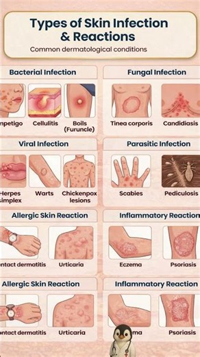 Types of Skin Infections & Reactions
