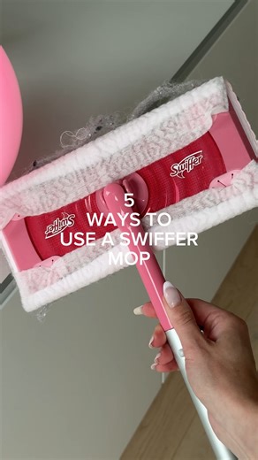here are 5 different ways to use a swiffer mop 🎀🫧 the first one is my favourite!!! 1. kitchen cabinets 2. walls (with a dry mop pad) 3. baseboards 4. floors (both dry and wet) 5. doors @cleanwithpinkstuff brand ambassador #cleantok #cleaningtools #swiffer #cleaningtips #cleanwithme #cleaningmotivation #cleaninghacks #cleanhome #instaclean | cleaningwithida