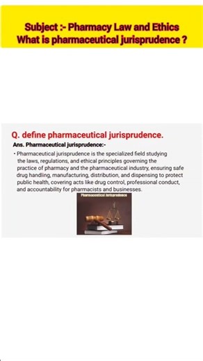 What is pharmaceutical jurisprudence ? | Introduction of pharmacy | D Pharma 2nd Year #dpharma