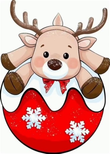 Christmas Reindeer Art! #shorts #reindeer #jinglebells #drawing