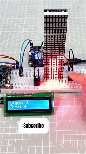 LED Matrix Game with LCD Score | Arduino DIY Gaming Project 🎮 #Arduino #LEDMatrix #LCDDisplay