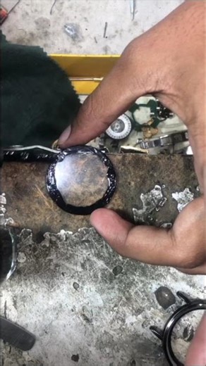 How to apply paint on watch glass #watchRepair #TickAndRepair #Short