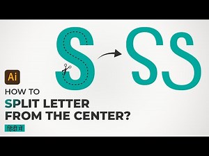 How to split any letter from the center? Illustrator tips and tricks.