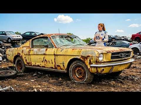 ASMR Car Restoration | 1965 Mustang Ford | POV 4K FULL Rusted Restoration