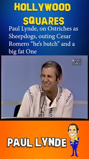 Found another 3 hilarious PAUL LYNDE answers I'd never see n before.! Lynde on Outing Cesar Romero!!! he call him "butch!" and Ostriches and how much is a BIG FAT ONE.. WE howled! ************************** HELP!!!Your Subscription support helps us keep the page running and up to date with fabulous content and special new content coming soon. Go here https://www.facebook.com/paullynde1/subscribe/ follow Paul On Instagram https://www.instagram.com/paul.lynde/ and tik tok https://www.tiktok.com/@t