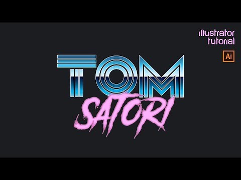80s RETRO Typography Tutorial Illustrator Retro Typography