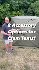 Thayne Jensen talks about two great accessory options for Clam tents: 1️⃣ Whether it’s PRIVACY or protection that you need with your screen tent the must-have accessory is WIND PANELS. These panels attach to each side of the screen tent via D-rings and Velcro. Use the wind panels as increased privacy, wind or sun protection, and much more. Comes in multiple colors and different sizes depending on your screen tent. Each pack of wind panels comes in a convenient carry bag for storage and is an acc