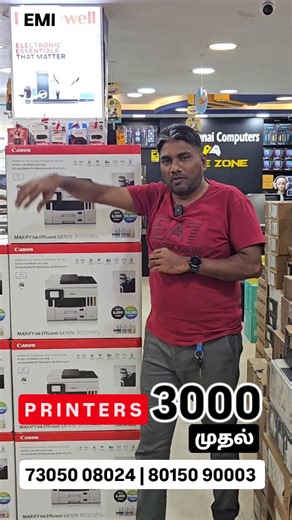 Thechennaicomputers Chennai on Instagram: "Call 73050 08024 | 80150 90003 | 75500 30035 PRINTERS AVILABLE A3+,A4,A5, 3inch.... AVAILABLE BRANDS ARE CANON, HP, EPSON, BROTHER,TVS , IMPACT HONEY WELL.. STARTING PRICE Rs3200/- UPTO Rs 350000/- CANON MG2570s @ 3000/- nett CANON E470 @ 5000 nett/- CANON E3370 @5?00 nett/- Canon LBP6030B Rs. 11900/- nett Canon LBP6030W Rs.12800/- Nett Canon laserjet Mf3010 Rs 16900/-Nett Canon laserjet mf271dn Rs18700/-Nett Canon laserjet mf272dw Rs19800/-Nett Canon l