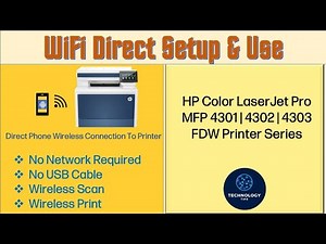 HP Color LaserJet Pro MFP 4101 | 4102 | 4303fdw : How to Setup & use WiFi Direct to Print & Scan
