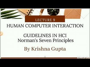 Norman's seven principles (HCI)