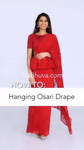 How to Hanging Osari Drape 🥰 Would you try this drape? | TiaBhuva.com