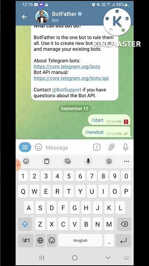 HOW TO CREATE A TELEGRAM BOT IN A MINUTE | ADIYTUBER | #shorts