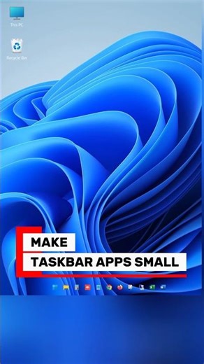 Change Windows Taskbar Apps Size | Show Taskbar buttons smaller.