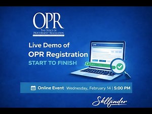 Live Demo of OPR Registration - Start to Finish