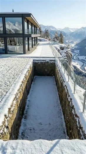 Transformación de un Bunker de Lujo Bajo la Nieve