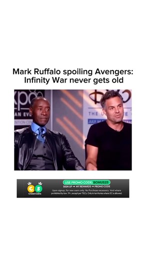 Interesting As Facts by Christopher Kiss on Instagram: "Mark Ruffalo accidentally spoiled Avengers: Infinity War months before it released — and Marvel fans still can’t believe how obvious it was. During a 2017 interview alongside Don Cheadle, Ruffalo started talking about the film’s ending and literally said, “Wait till you see this next one… everybody dies.” At the time, people thought he was joking, but it turned out to be one of the biggest unintentional spoilers in MCU history. Marvel is fa