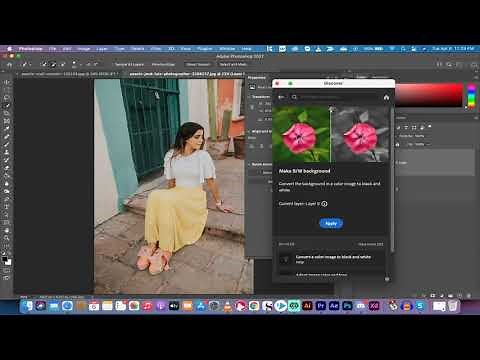 How to make background black and white - Photoshop CC 2021