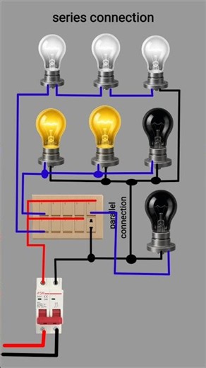 Series vs Parallel Bulb Connection #wiring #diy #ytshorts #electrical
