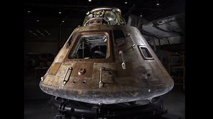 #FactFriday: The Apollo 11 command module carried a crew of three astronauts and had the interior size of a large automobile! Take a peek inside this historic spacecraft and explore other Apollo 11 artifacts tomorrow in the world premiere of our fall exhibit #DestinationMoon: spacecenter.org/destination-moon Smithsonian National Air and Space Museum, Smithsonian Institution | Space Center Houston