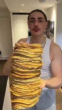 Eating 100 Pancakes 🥞 #pancake
